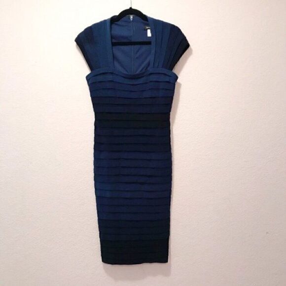 NWOT. Tadashi Shoji Stunning cocktail Multi Color Dress. - Picture 2 of 7